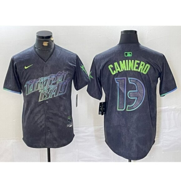 Mens Kids  Junior Caminero Charcoal Stitched Jersey - Picture 1 of 1